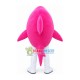 Rose Pink Cartoon Shark Mascot Costume Rose Pink Cartoon Shark Mascot Costume