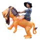 Inflatable Riding Lion King Mascot Costume