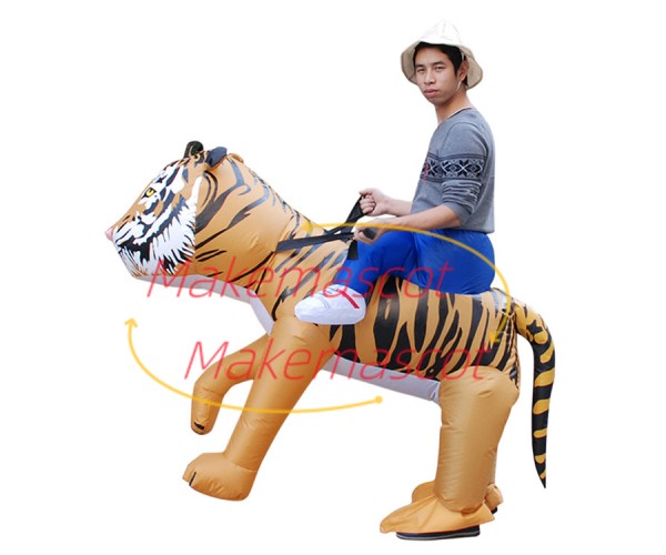 Inflatable Adult Riding Tiger Mascot Costume Inflatable Adult Riding Tiger Mascot Costume