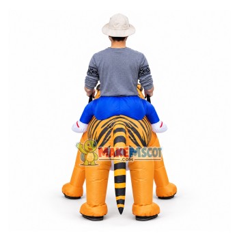 Inflatable Adult Riding Tiger Mascot Costume Inflatable Adult Riding Tiger Mascot Costume