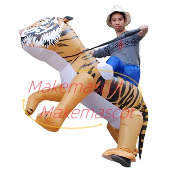 Inflatable Adult Riding Tiger Mascot Costume Inflatable Adult Riding Tiger Mascot Costume
