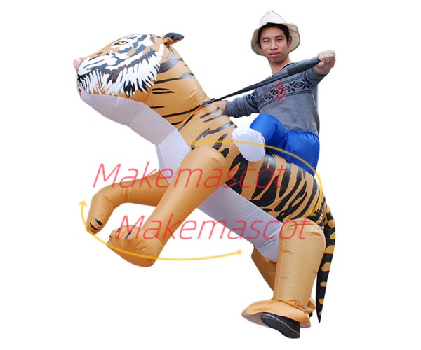 Inflatable Adult Riding Tiger Mascot Costume Inflatable Adult Riding Tiger Mascot Costume