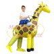 Inflatable Walking Yellow Giraffe Mascot Costume