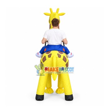 Inflatable Walking Yellow Giraffe Mascot Costume Inflatable Walking Yellow Giraffe Mascot Costume