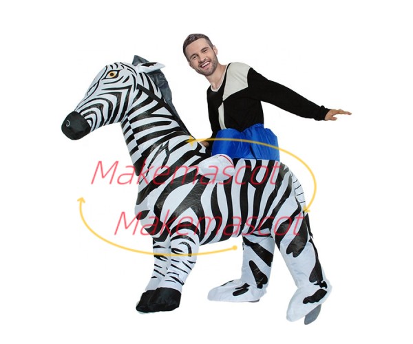 Funny Riding Zebra Inflatable Mascot Costume Funny Riding Zebra Inflatable Mascot Costume