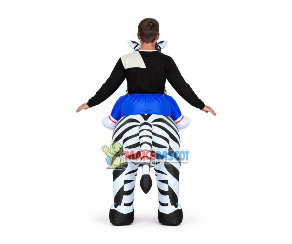 Funny Riding Zebra Inflatable Mascot Costume Funny Riding Zebra Inflatable Mascot Costume