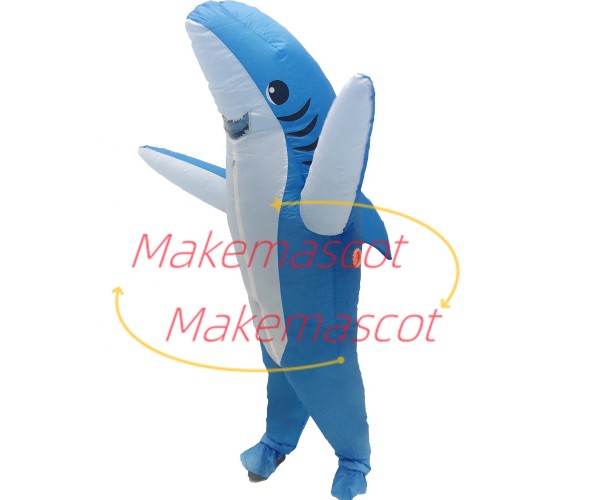 Inflatable Blue Shark Mascot Costume Inflatable Blue Shark Mascot Costume