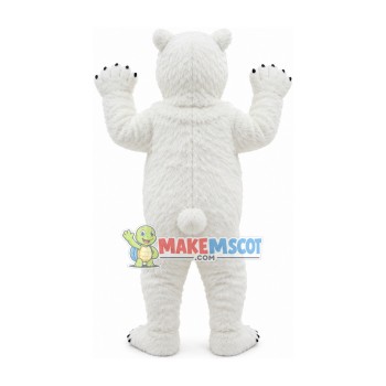 Fierce Short Plush Polar Bear Mascot Costume Fierce Short Plush Polar Bear Mascot Costume