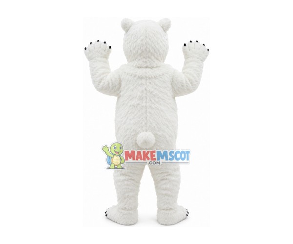 Fierce Short Plush Polar Bear Mascot Costume Fierce Short Plush Polar Bear Mascot Costume