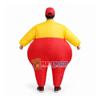 Inflatable Fast Food Restaurant Waiter Mascot Costume Inflatable Fast Food Restaurant Waiter Mascot Costume