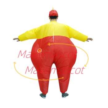 Inflatable Fast Food Restaurant Waiter Mascot Costume Inflatable Fast Food Restaurant Waiter Mascot Costume