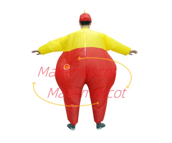 Inflatable Fast Food Restaurant Waiter Mascot Costume Inflatable Fast Food Restaurant Waiter Mascot Costume