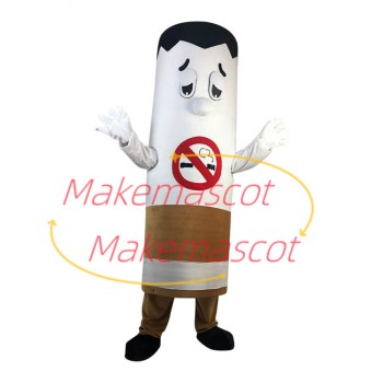 Cigarette With No Smoking Sign Mascot Costume Cigarette With No Smoking Sign Mascot Costume