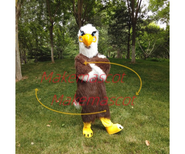 Aggressive Soft Long Wool Falcon Mascot Costume