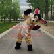 Innocent Brown Shaggy Wolf Cub Mascot Costume Innocent Brown Shaggy Wolf Cub Mascot Costume