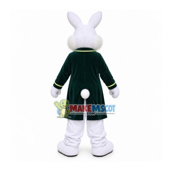 Professor White Rabbit In College Uniform Mascot Costume Professor White Rabbit In College Uniform Mascot Costume