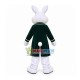 Professor White Rabbit In College Uniform Mascot Costume Professor White Rabbit In College Uniform Mascot Costume