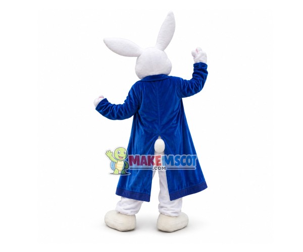 Aristocratic White Rabbit In Lace Vest Mascot Costume Aristocratic White Rabbit In Lace Vest Mascot Costume