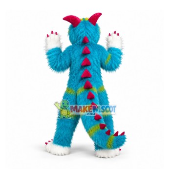 Rare Blue Hairy Dinosaur Monster Mascot Costume Rare Blue Hairy Dinosaur Monster Mascot Costume
