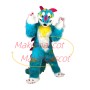 Rare Blue Hairy Dinosaur Monster Mascot Costume