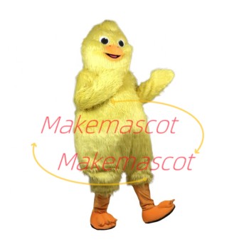 Hobbled Plump Yellow Chicken Mascot Costume Hobbled Plump Yellow Chicken Mascot Costume