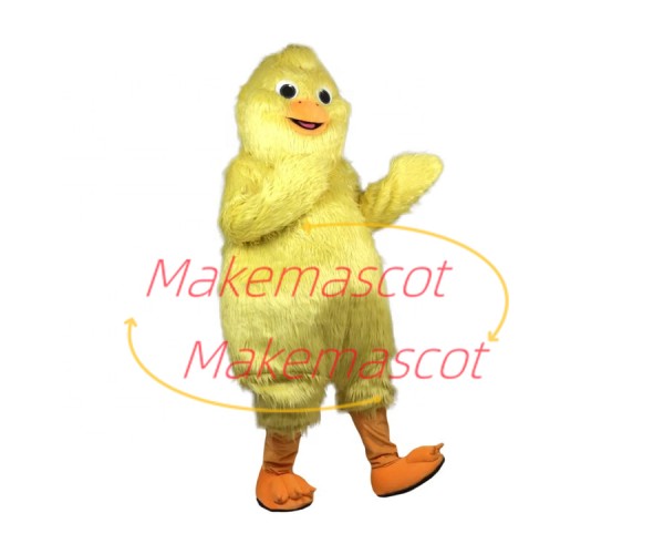 Hobbled Plump Yellow Chicken Mascot Costume Hobbled Plump Yellow Chicken Mascot Costume