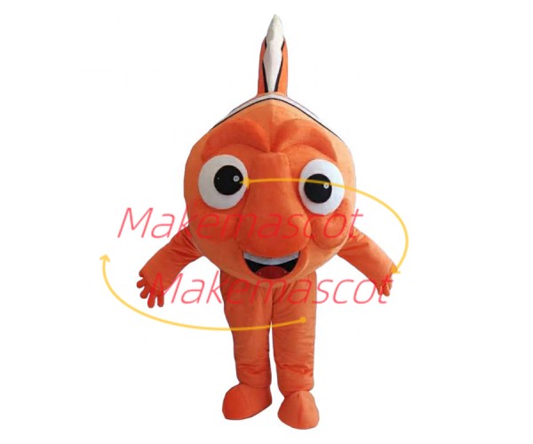 Orange Clownfish Nemo Mascot Cartoon Costume Orange Clownfish Nemo Mascot Cartoon Costume