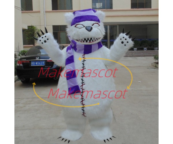 Stitched Violent Bear Mascot Adult Costume Stitched Violent Bear Mascot Adult Costume