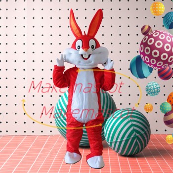 Bright Colored Cartoon Bugs Bunny Mascot Costume