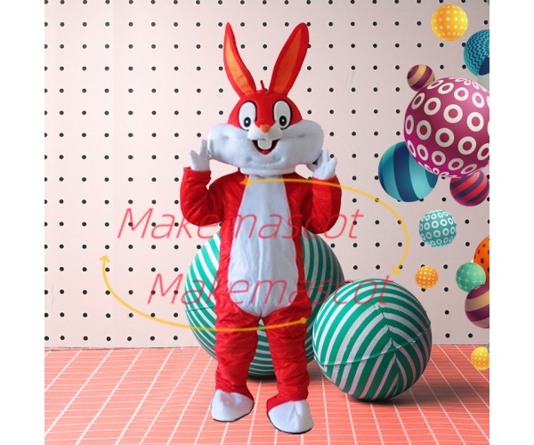Bright Colored Cartoon Bugs Bunny Mascot Costume Bright Colored Cartoon Bugs Bunny Mascot Costume