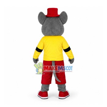 Well-groomed Grey Mouse Adult Mascot Costume Well-groomed Grey Mouse Adult Mascot Costume