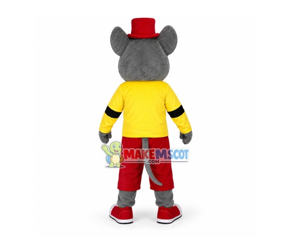 Well-groomed Grey Mouse Adult Mascot Costume