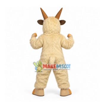 Soft Furry Goat Full of Energy Mascot Costume Soft Furry Goat Full of Energy Mascot Costume