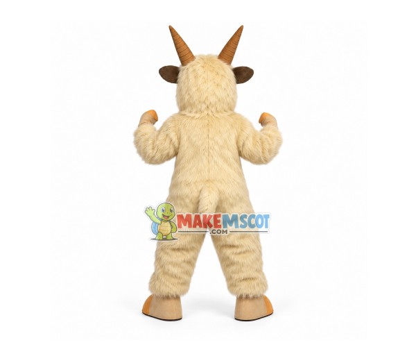 Soft Furry Goat Full of Energy Mascot Costume Soft Furry Goat Full of Energy Mascot Costume