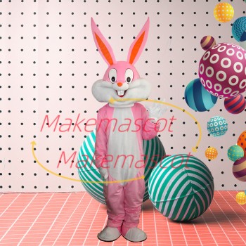 Bright Colored Cartoon Bugs Bunny Mascot Costume Bright Colored Cartoon Bugs Bunny Mascot Costume