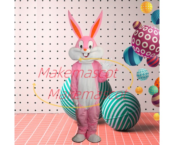 Bright Colored Cartoon Bugs Bunny Mascot Costume Bright Colored Cartoon Bugs Bunny Mascot Costume