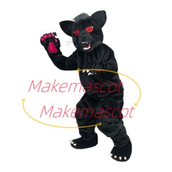 Fierce Roaring Red Eyed Panther Mascot Costume Fierce Roaring Red Eyed Panther Mascot Costume