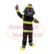 Brave Fireman The Black Bulldog Mascot Costume Brave Fireman The Black Bulldog Mascot Costume