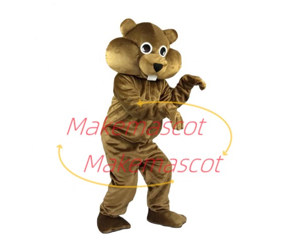 Acting Carefully Brown Chipmunk Mascot Costume Acting Carefully Brown Chipmunk Mascot Costume