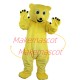 Docile Bright Yellow Soft Bear Mascot Costume