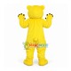Docile Bright Yellow Soft Bear Mascot Costume