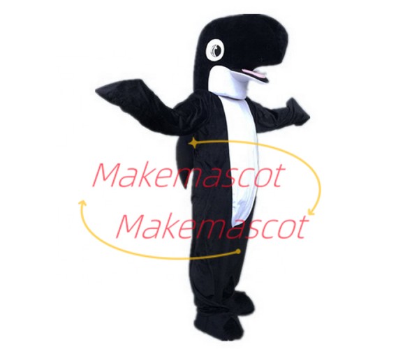 Customized Black Whale Mascot Costume