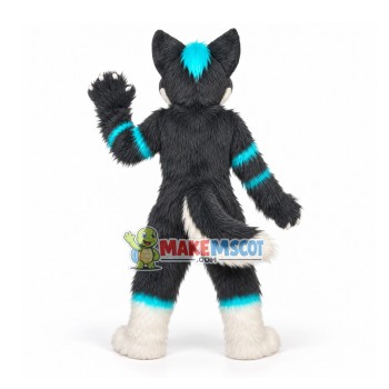 Mischievous The Long Wool Husky Dog Mascot Costume Mischievous The Long Wool Husky Dog Mascot Costume