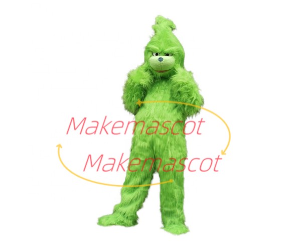 Coquettish Green Orangutan Long Wool Mascot Costume Coquettish Green Orangutan Long Wool Mascot Costume