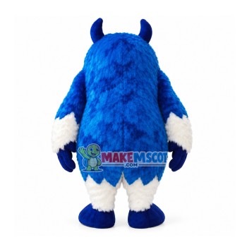 Ugly-looking Blue Hairy Monster Mascot Costume Ugly-looking Blue Hairy Monster Mascot Costume
