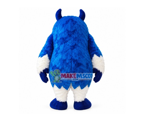 Ugly-looking Blue Hairy Monster Mascot Costume Ugly-looking Blue Hairy Monster Mascot Costume