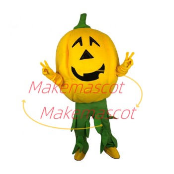 Handmade Funny Face Pumpkin Doll Mascot Costume