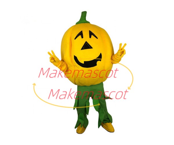 Handmade Funny Face Pumpkin Doll Mascot Costume