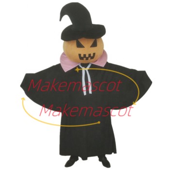 Dark Wizard Pumpkin Mascot Costume for Halloween Dark Wizard Pumpkin Mascot Costume for Halloween