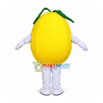 Cartoon Melon With Frowning Expression Mascot Costume Cartoon Melon With Frowning Expression Mascot Costume